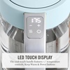 image:imageMartha Stewart Electric Kettle with Removable Stainless Steel Tea Infuser Glass Carafe17L 7 Cups Hot Water Boiler 4 Presets Keep Warm amp Auto ShutOff Cordless 360 Swivel Base Linen CreamSky Blue